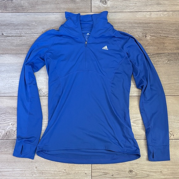 adidas Tops - Adidas Royal Blue Half-Zip Pullover